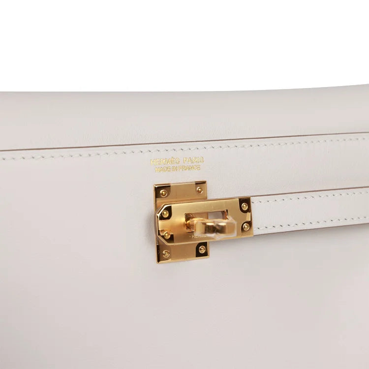 H Kelly Danse Gris Perle Swift Gold Hardware