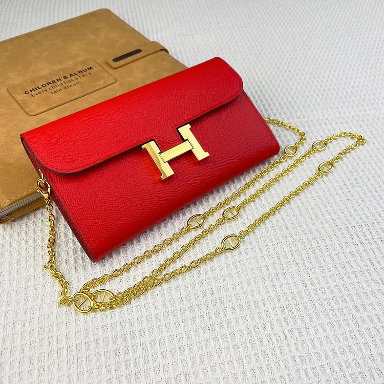 H Constance empson leather bag size:22*11cm