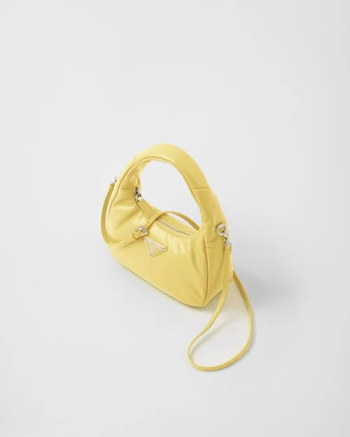 PP Soft padded nappa leather mini-bag – Citron Green