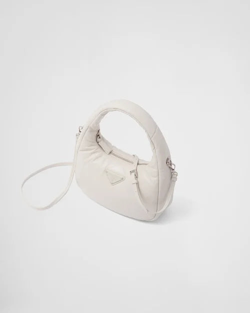 PP Soft padded nappa leather mini-bag – White