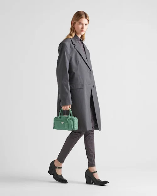 PP Antique nappa leather multi-pocket top-handle bag – Sage Green