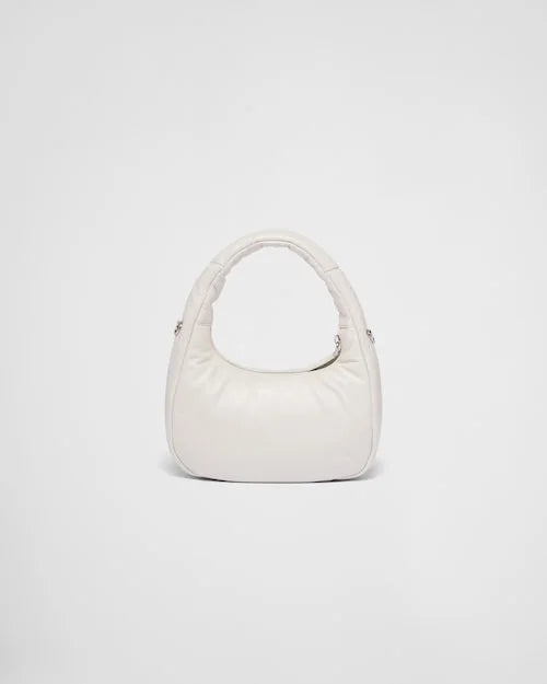 PP Soft padded nappa leather mini-bag – White