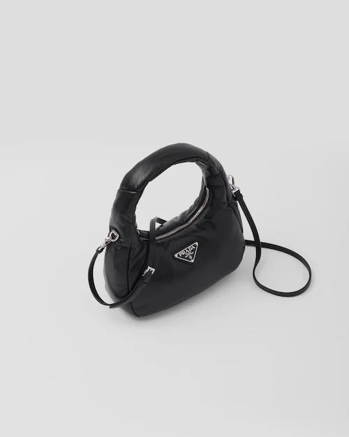 PP Soft padded nappa leather mini-bag – Black