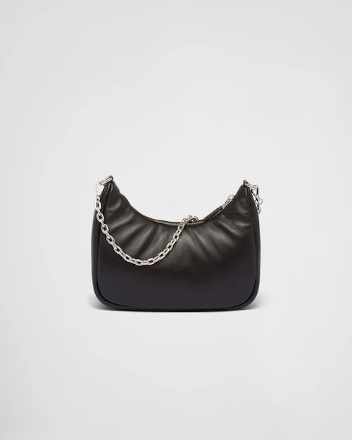 Padded nappa-leather PP Re-Edition shoulder bag – Black