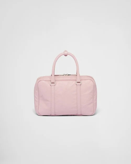 PP Medium antique nappa leather top handle bag – Alabaster Pink