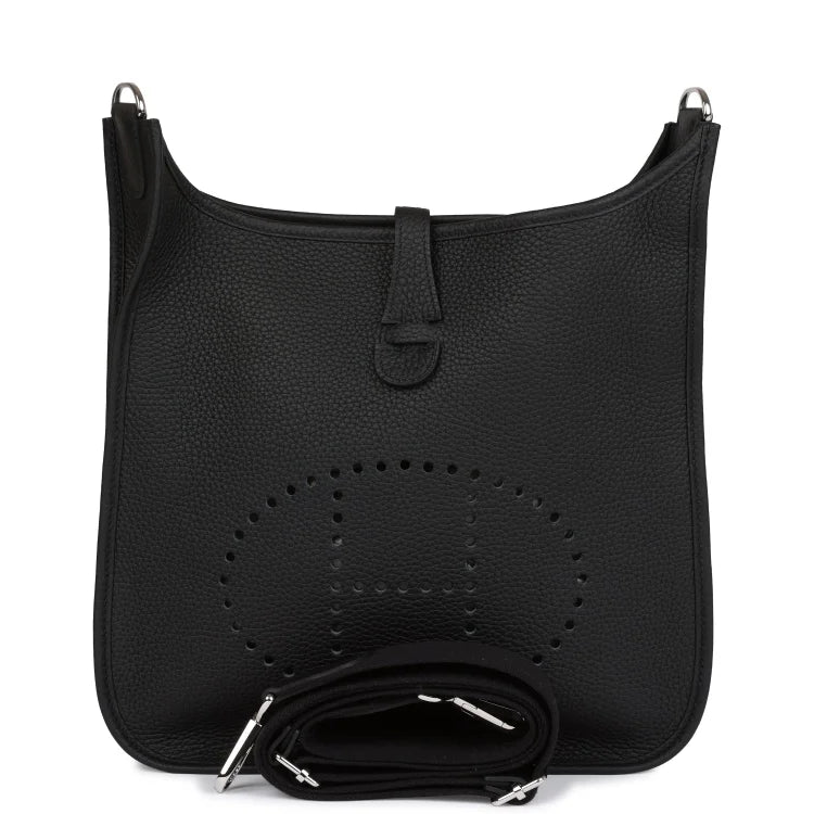 H Evelyne III PM Black Clemence Palladium Hardware