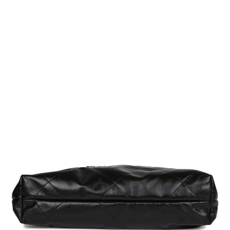 CC Small 22 Bag SO Black Calfskin Black Hardware