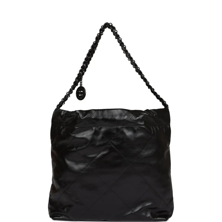 CC Small 22 Bag SO Black Calfskin Black Hardware