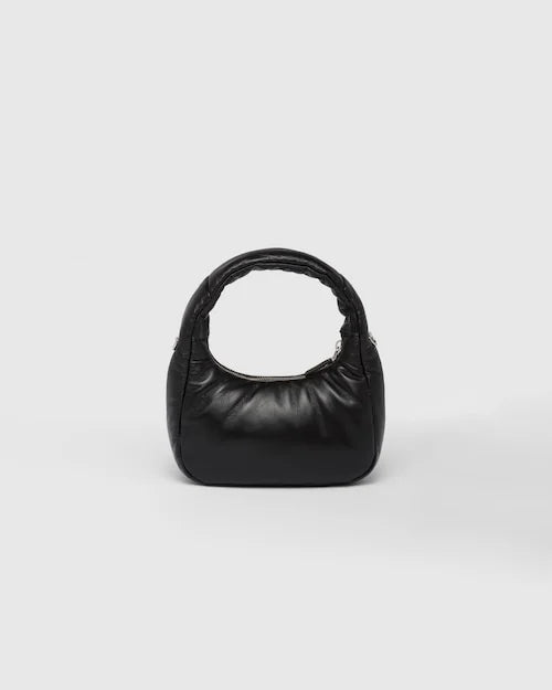 PP Soft padded nappa leather mini-bag – Black