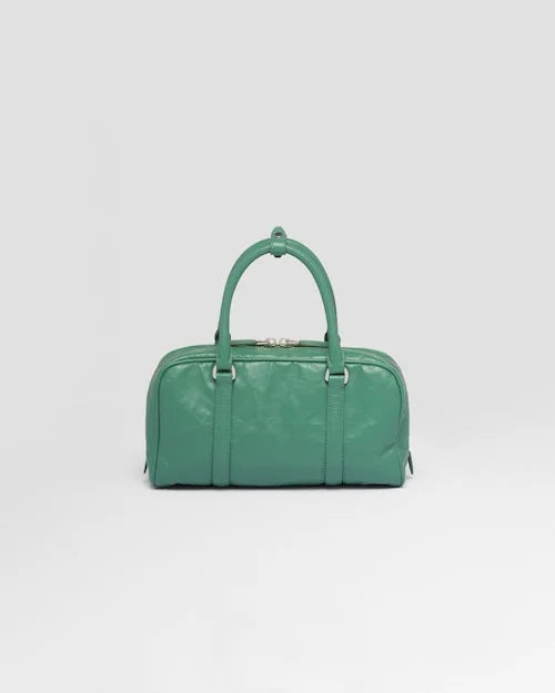 PP Antique nappa leather multi-pocket top-handle bag – Sage Green