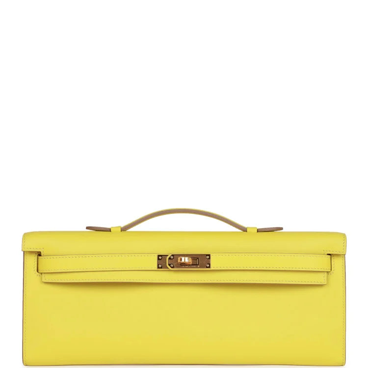H Kelly Cut Lime Swift Gold Hardware