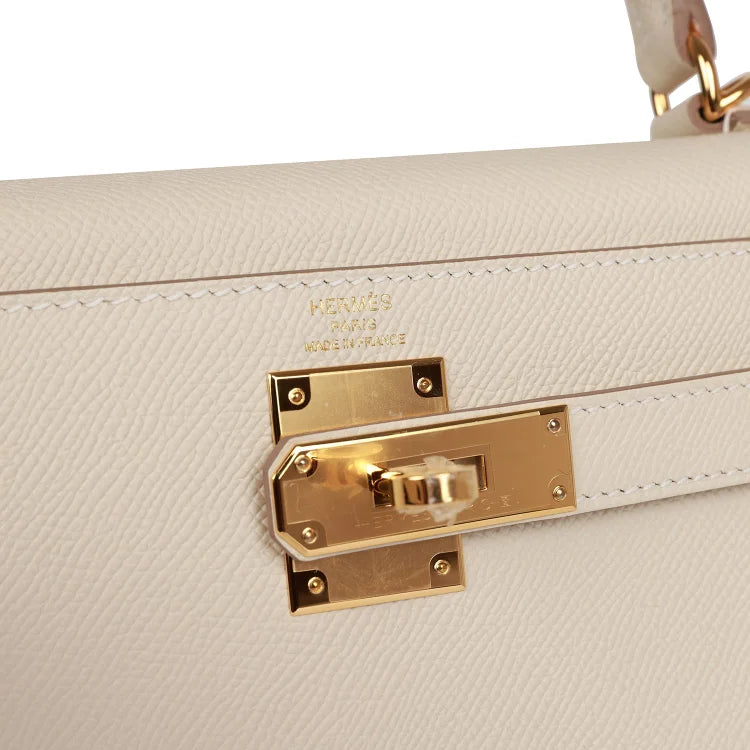 H Craie Epsom Sellier Kelly 28cm Gold Hardware
