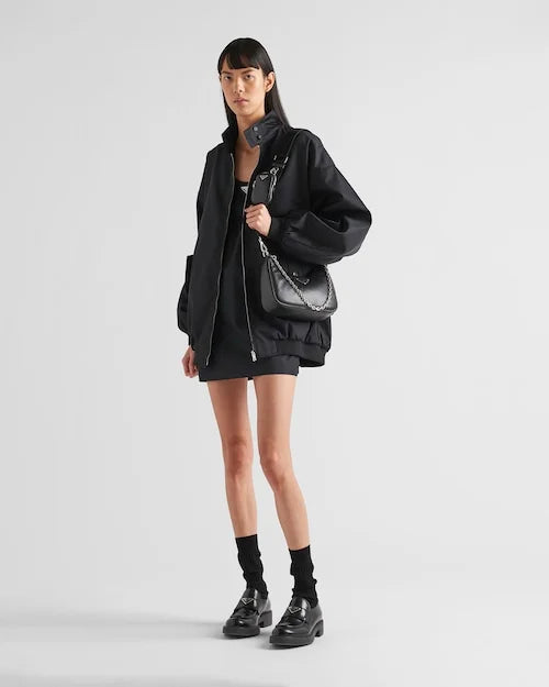 Padded nappa-leather PP Re-Edition shoulder bag – Black