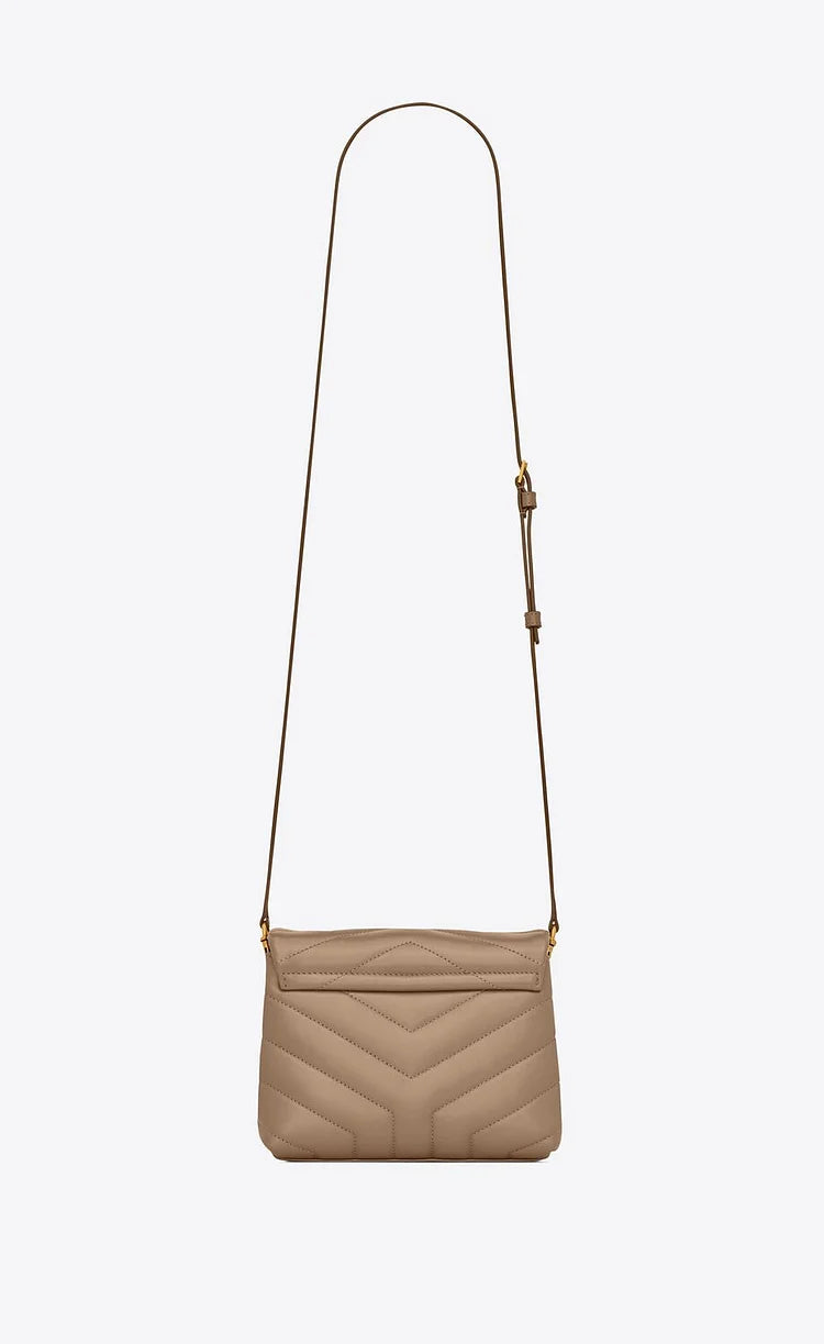 Y Loulou Toy Bag in Matelasse ‘Y’ Leather in Greyish Brown
