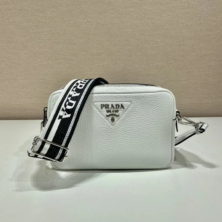 Pra Bag With Shoulder Strap White For Women, Women’s Bags 8.6in/22cm 1BH082_2DKV_F0009_V_3OM