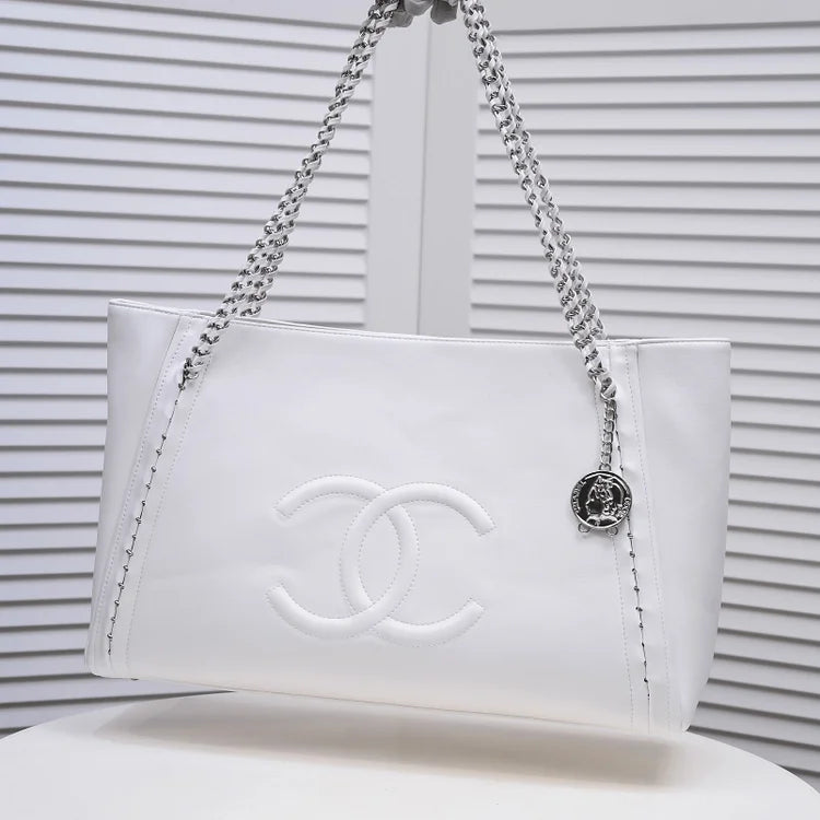 CC Soft Calfskin Shopping Bag Top Handle red/white