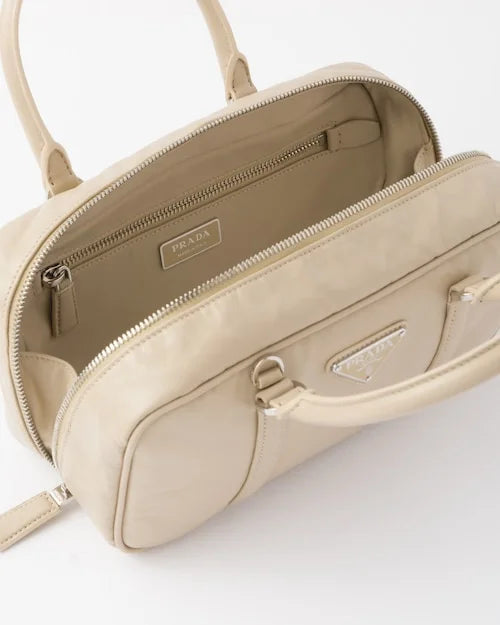 PP Small antique nappa leather top handle bag – Desert Beige