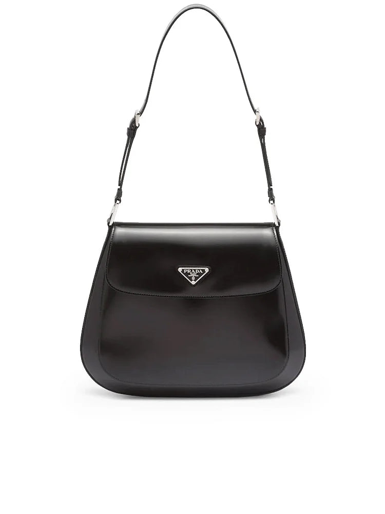 PP Cleo Brushed Leather Medium Shoulder Bag with Flap