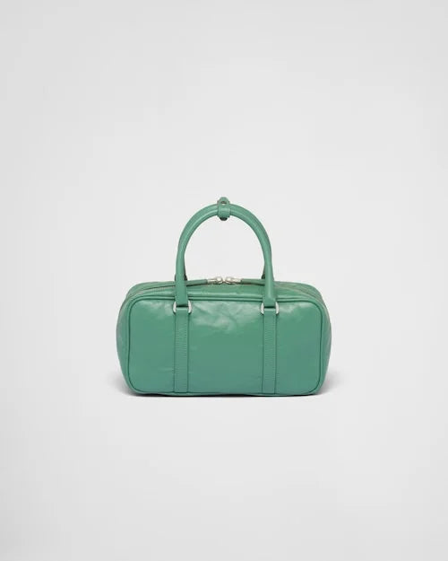 PP Small antique nappa leather top handle bag – Sage Green
