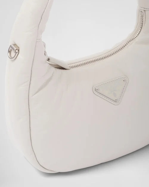 PP Soft padded nappa leather mini-bag – White