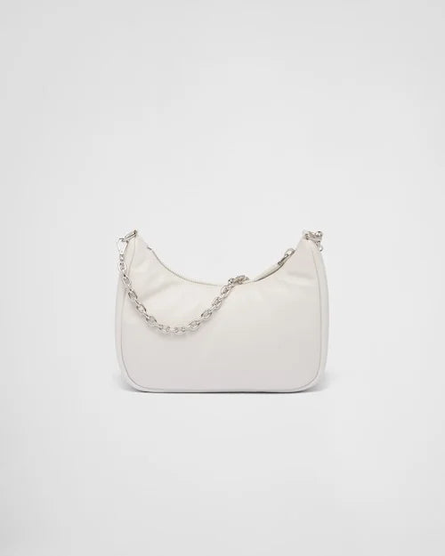 Padded nappa-leather PP Re-Edition shoulder bag – White