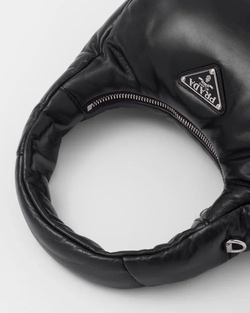 PP Soft padded nappa leather mini-bag – Black