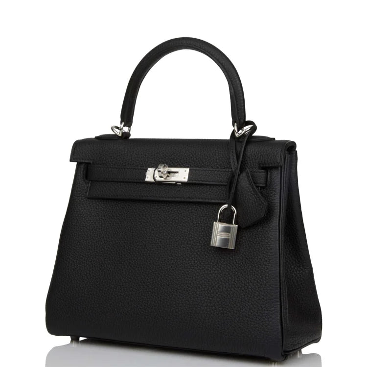 H Kelly Retourne 25 Black Togo Palladium Hardware