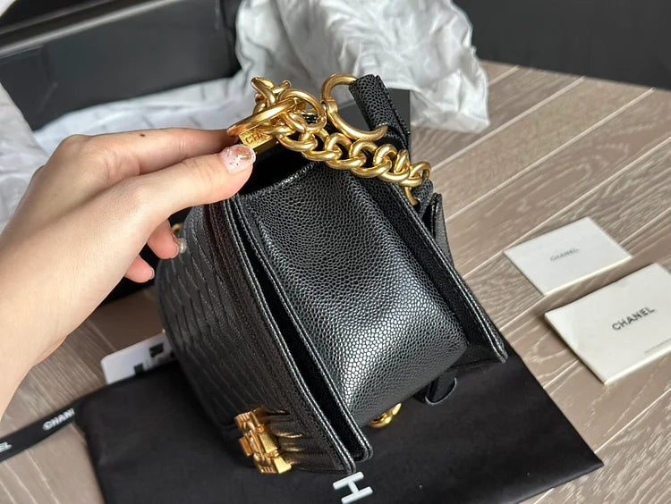 CC leboy20ss 25*15cm Caviar leather