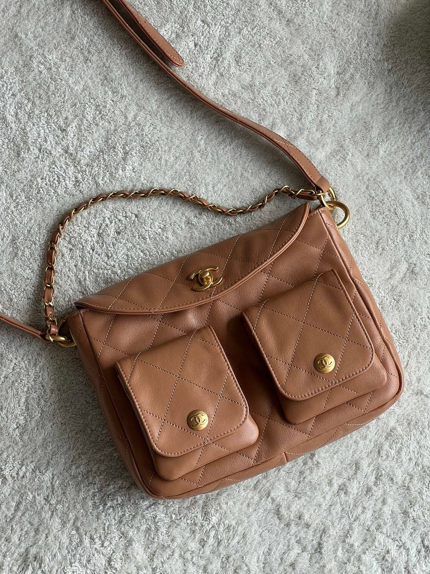 cc Duma Lambskin Vintage Hobo 2sizes in 3colours