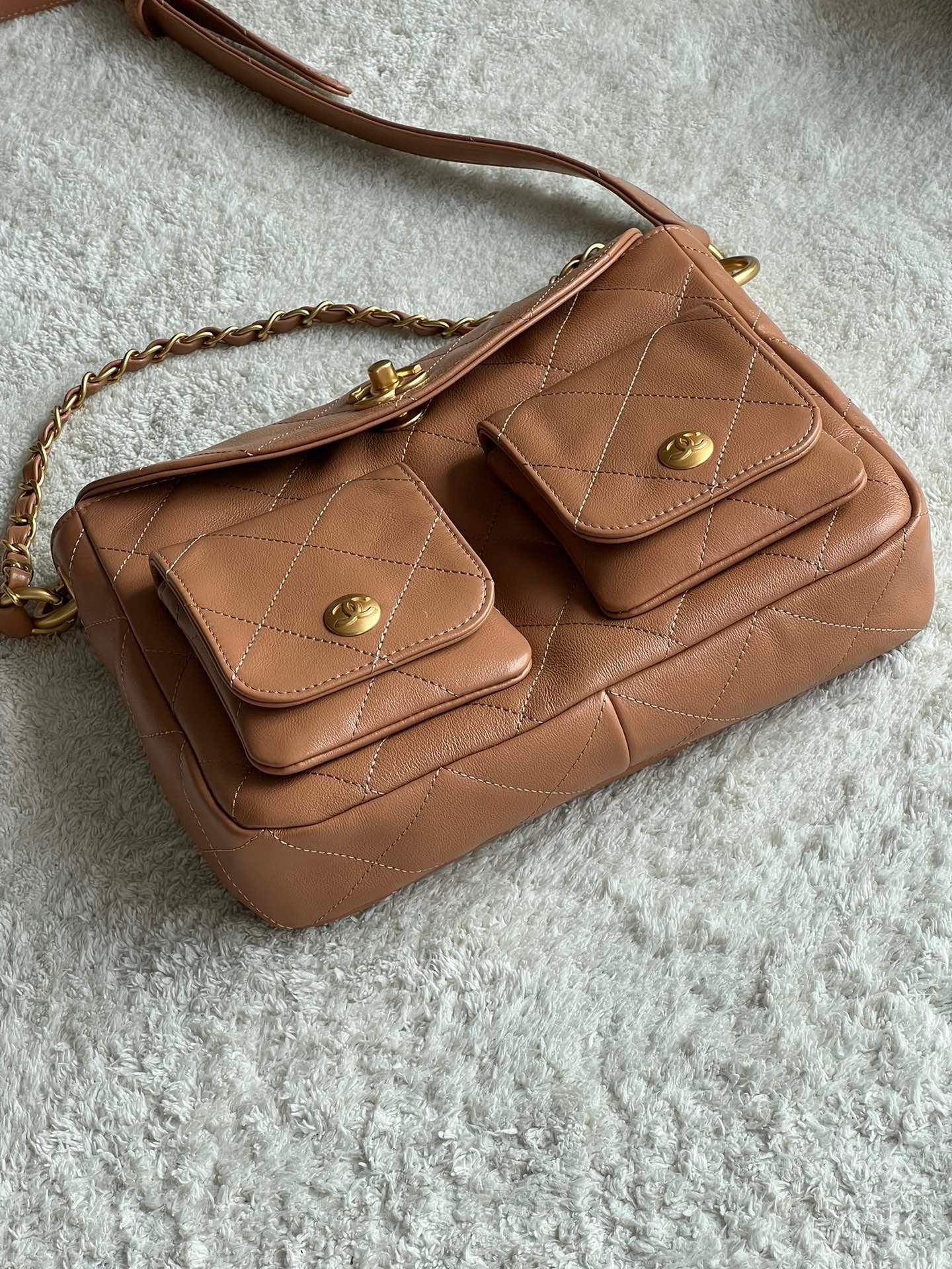 cc Duma Lambskin Vintage Hobo 2sizes in 3colours