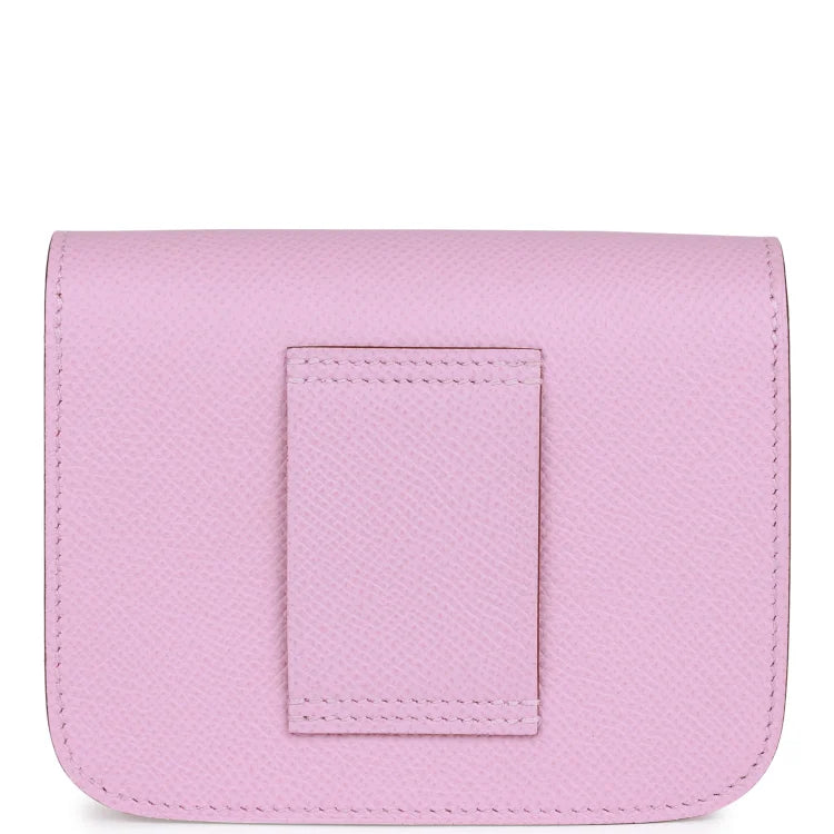 H Constance Slim Wallet Mauve Syestre Epsom Palladium Hardware