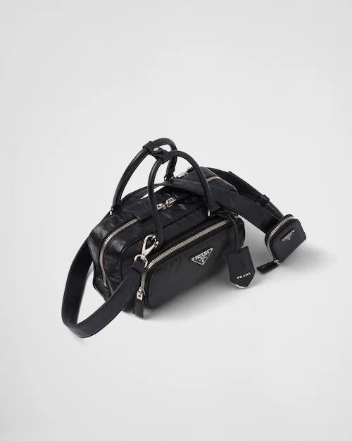 PP Antique nappa leather multi-pocket top-handle bag – Black