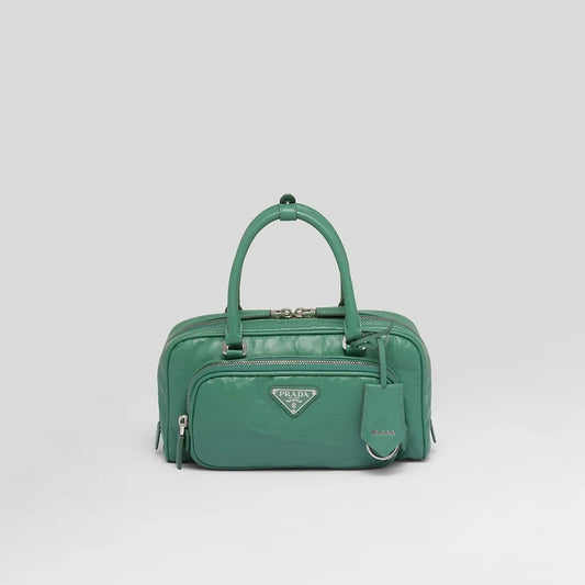 PP Antique nappa leather multi-pocket top-handle bag – Sage Green