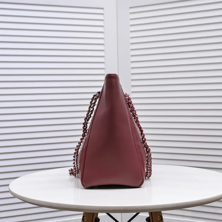 CC Soft Calfskin Shopping Bag Top Handle red/white