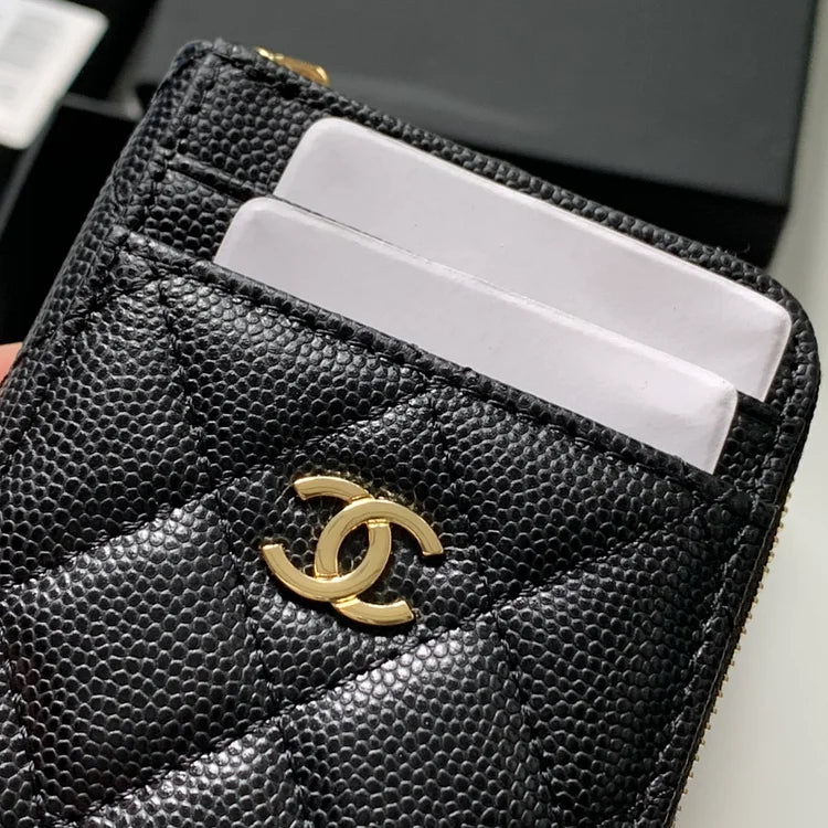 cc Zipped Coin Purse Black Bag For Women 10.9cm/4.3in