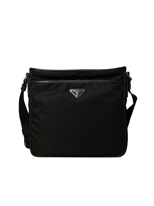 PP Messenger Nylon Bag in Black