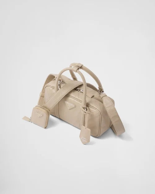 PP Small antique nappa leather top handle bag – Desert Beige