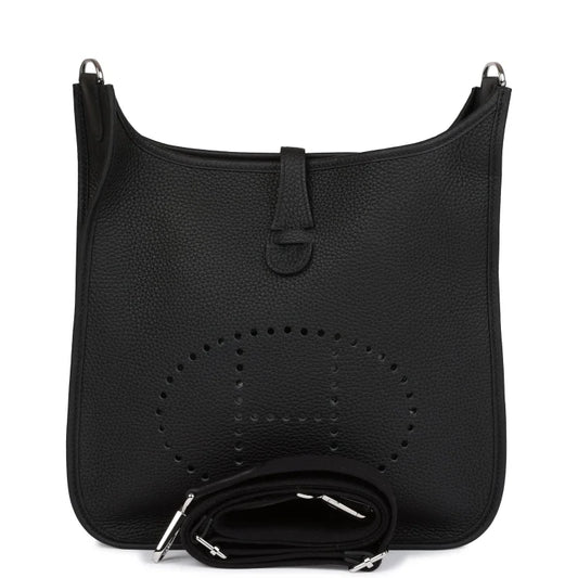 H Evelyne III PM Black Clemence Palladium Hardware