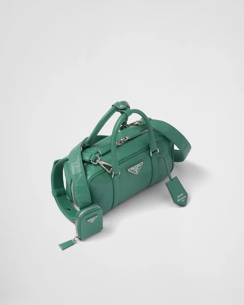 PP Small antique nappa leather top handle bag – Sage Green