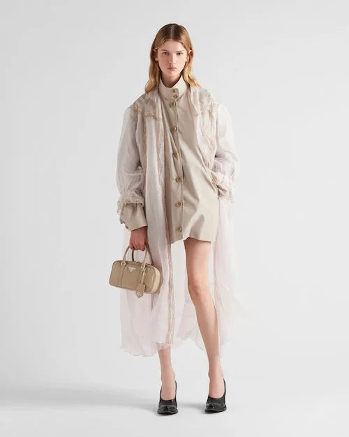 PP Small antique nappa leather top handle bag – Desert Beige