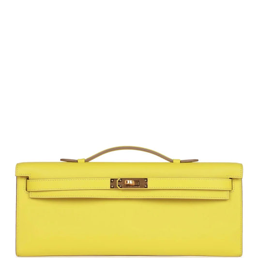 H Kelly Cut Lime Swift Gold Hardware