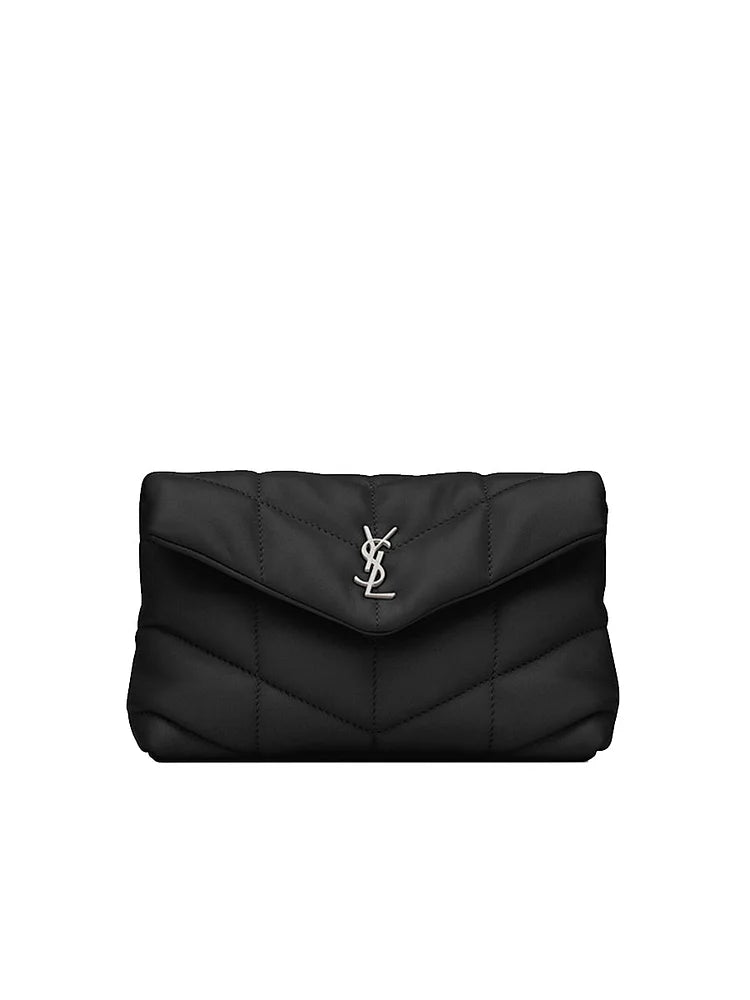 Y Puffer Small Pouch in Quilted Lambskin