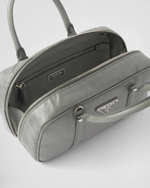 PP Small antique nappa leather top handle bag – Slate Gray