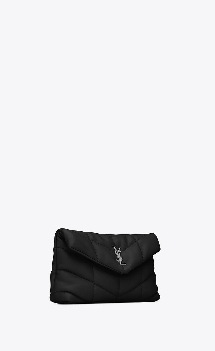 Y Puffer Small Pouch in Quilted Lambskin