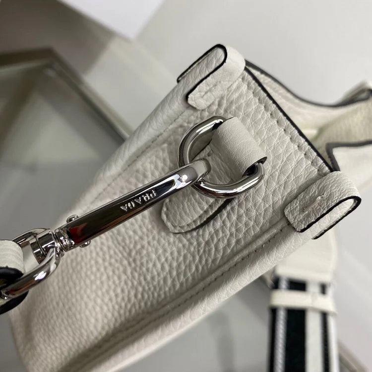 Pra Mini Shoulder Bag White For Women, Women’s Bags 7.9in/20cm
