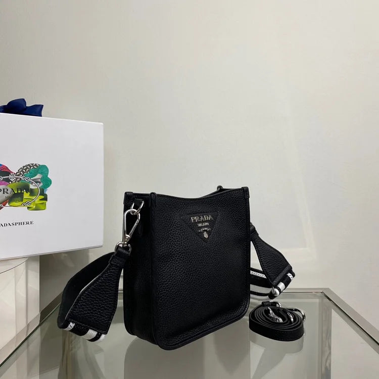 Pra Mini Shoulder Bag Black For Women, Women’s Bags 7.9in/20cm