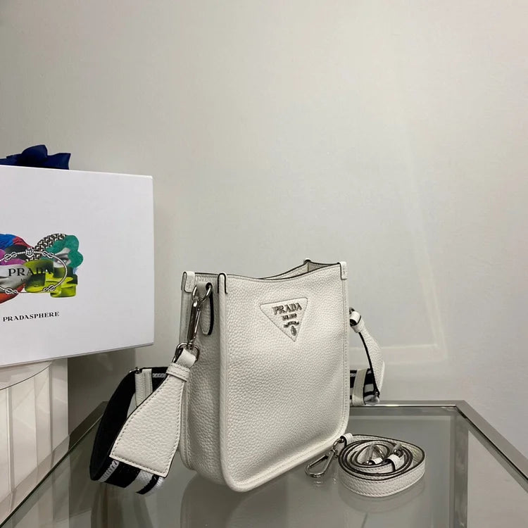 Pra Mini Shoulder Bag White For Women, Women’s Bags 7.9in/20cm
