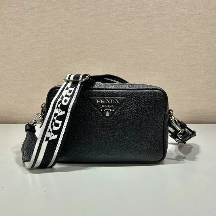 Pra Bag With Shoulder Strap Black For Women, Women’s Bags 8.6in/22cm 1BH082_2DKV_F0002_V_3OM