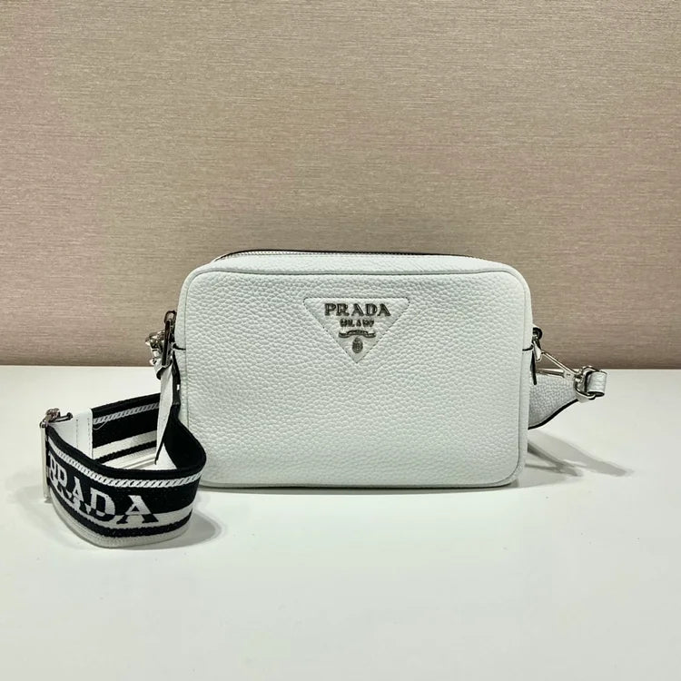 Pra Bag With Shoulder Strap White For Women, Women’s Bags 8.6in/22cm 1BH082_2DKV_F0009_V_3OM