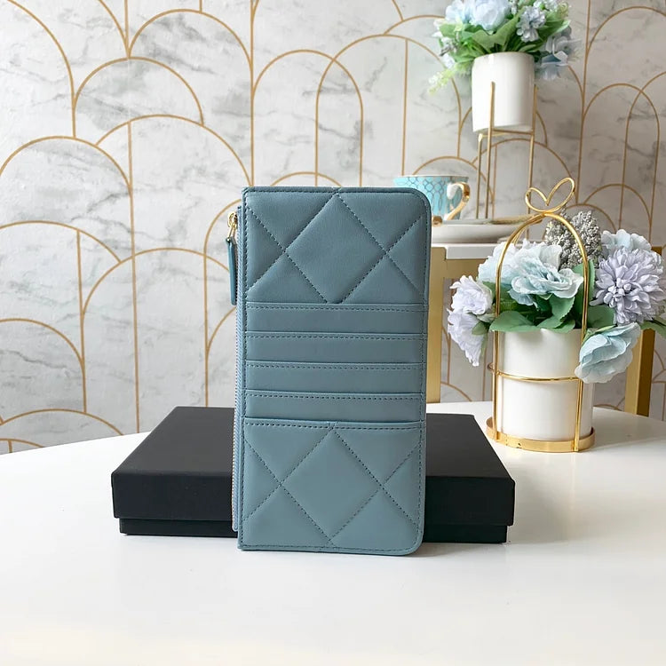 cc 19 Matelasse Phone and Card Case Light Blue Bag For Women 19cm/7.5in